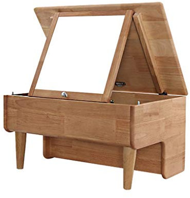 WQQYU6HKF Schminktische Schminktisch aus Holz, kompakter Schminktisch, Klavierform, multifunktionale versteckte Aufbewahrung, geeignet for Fensterbank/Desktop Kosmetiktisch(Color:White,Size:A)