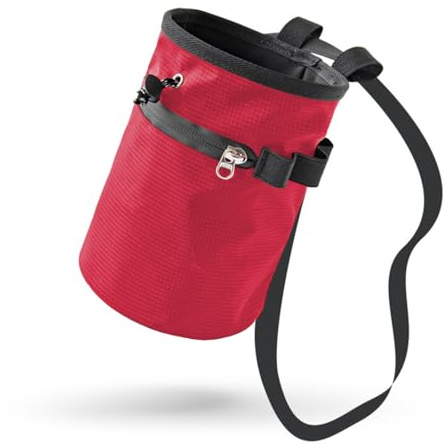 Chalkbag, 1 Stuck Klettern Kreidebeutel, Rock Klettern Chalkbag Magnesiasack mit Kordelzug und verstellbaren Gürtel zum Sportklettern, Gymnastik, Gewichtheben