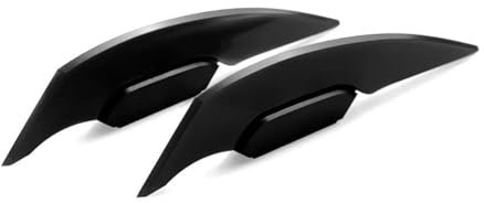 XNASU Upgrade Für Yamaha Raptor 700 700R 350 660R YFM YFZ450 Frontverkleidung Feste Flügelplatte Seitenflügelspoiler(Schwarz)