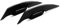 XNASU Upgrade Für Yamaha Raptor 700 700R 350 660R YFM YFZ450 Frontverkleidung Feste Flügelplatte Seitenflügelspoiler(Schwarz)