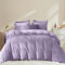 Covebett Flanell Bettwäsche 220x240 Lila Flieder Winter Warm Shaggy Coral Fleece Cashmere Touch Kuschelig Winterbettwäsche Flauschig Samt Biber Bettbezug mit Reißverschluss und 2 Kissenbezug 80x80