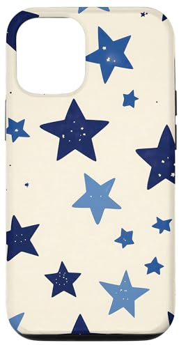 Blue Star Pattern Night Sky Case for iPhone 12/12 Pro