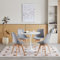 DEYARNA HOME Esszimmergruppe 5-teilig Essgruppe, Küchentisch-Set, Esstisch mit 4 Esszimmerstühle Set für Esszimmer Küche Wohnzimmer, Tischgröße: 80 * 80 * 75cm (Grau)