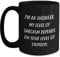 Divertente regalo per ingegnere per uomini, tazza da caffè nera con scritta in lingua inglese I'm An Engineer My Level Of Sarcasm, Black Coffee Lover Mug