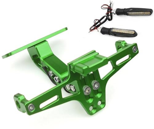 XWDPDNHHD Tail Tidy Kennzeichenhalter Für Motorräder Kennzeichenhalter Für Motorräder Halterung Für Rücklichthalterung Für Aprilia RSV1000R Verstellbare Halterung(GRÜN)
