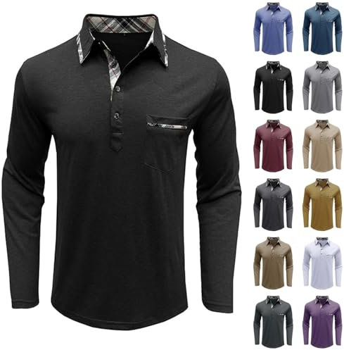 Herren Taschenloses Langarm T-Shirt Tops Mens Hochwertige Universelles Thermo-Langarm T-Shirt Tops Mens Für Herren Übergroßes Langarm T-Shirt Tops Mens Geeignet Für Den Heimgebrauch