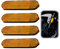 4 Stück Motorrad Fahrrad E4 Reflektor Gelb Gabel Rückstrahler Rechteckiger 100 x 24 x 8mm Katzenauge Kennzeichen für Multifunktional Scooter Hinten
