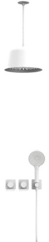 BiaoTeng Duschgarnitur mit Regendusche Unterputz Duschsystem Wandmontage 3 Modus mit Handbrause Unterputz Duscharmatur Set weiß Matt