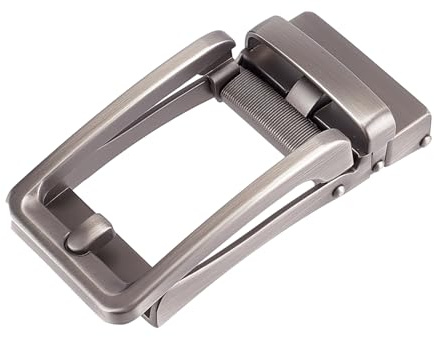 NICENEEDED Hebilla de Cinturón con Trinquete, Reemplazo Automático de Hebilla de Cinturón, Hebilla de Clic Decorativa para Hombres Hebilla de Cinturón Deslizante con Trinquete