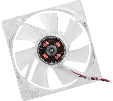 PC Cooling Fan ABS Material 80mm Power Interface Low Noise PC Case Cooling Fan 4 Pin for Meetings Business Trips Travel (Blue)