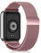 Hinnwer Armband für Xiaomi Redmi Watch 5/Xiaomi Smart Band 9 Pro/Xiaomi Smart Band 8 Pro/Redmi Watch 4, Ersatzarmband Milanaise Edelstahl Metall Magnetische Schnalle für Xiaomi Mi Band 9 Pro Rosa