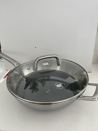 Generico Wok mit Deckel 32 cm Tricion Resist Stahl antihaftbeschichtet