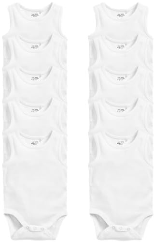 NEXT Baby 10er-Pack Bodysuits im Trägertop-Stil Weiß 68-74