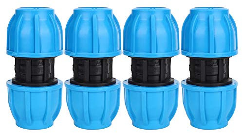 CSXMONEY Lot de 4 connecteurs de tuyau d'eau, 25 mm à 25 mm en plastique PE droit, pour raccord de tuyau
