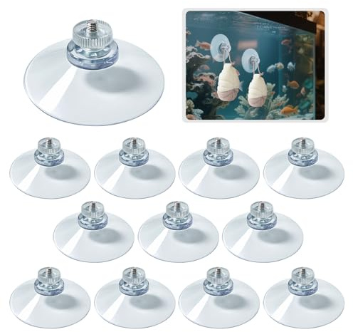 Paquete de 12 ventosas, ventosa de 50 mm con tornillo M4, almohadillas de succión de PVC transparente, ventosa extra fuerte, soporte de succión de vidrio con tuerca de tornillo para pared de baño