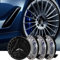 4 Stück Nabendeckel Kompatibel mit Mercedes Benz 75mm, Radnabenkappen Radnabendeckel Hochwertiges ABS Nabenabdeckung - Blau&Silber