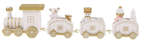 Ciieeo Weihnachtszug Aus Holz Mit Cartoon-Design Weihnachtsdekoration Für Schreibtisch Und Zuhause Feines Handwerk Lebendige Farben Klassisches Thema