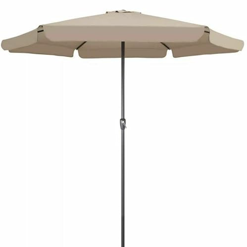 QYYZTQY Outdoor Garden Sun Parasol 330cm Taupe 3. Crank Handle Sunshade Patio Umbrella