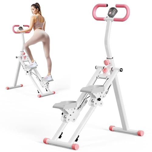 Heypappy Stepper Escalier pour Maison, Vertical Climber Appareil de Fitness | Guidon pour Entraînement Complet Machine à Grimper Stable & 3 Hauteurs Réglables, Pliable