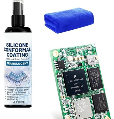 Spray de revêtement en silicone transparent 100 ml | Spray nettoyant contact électrique pour électriciens, assemblage de circuits imprimés, automobile, équipement extérieur