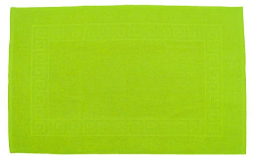 Julie Julsen Badvorleger 70 x 120 cm Premium Qualität 900 gm2 in aktuellen Farben und 4 Größen aus Baumwolle Badematte Badteppich Duschvorleger Design Spirale Apfelgrün