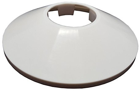 White Cone Shaped Collar Rose Cover for Pipe Holes Gaps Hiding 32mm Diameter
