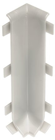 DQ-PP Innenecke – 80mm – Farbe: Silber – PVC – Fussleisten – Bodenleiste – Profil – Abschlussleiste – Fussbodenleiste