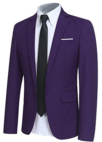 Costume homme veston blazer veste de costume blazer homme - Violet - Small