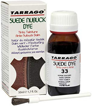 Tarrago | Tinte para Ante | Color Verde Oscuro | Suede Nubuck Dye 50 ml | Tinte Para Zapatos, Calzado, Bolsos y Accesorios | Apto Para Ante Natural y Sintético, Nobuck y Similares