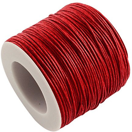 L'attrape-rêve 5 mètres de Cordon Rouge en Coton ciré, épaisseur 1 mm, Longueur 5 mètres