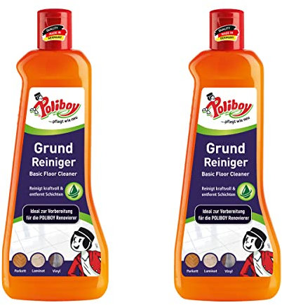 Poliboy - Grundreiniger für wasserfeste Böden - Ideal als Vorbehandlung für Renovierer - Bodenreinigung - 2er Pack - 2x500ml - Made in Germany