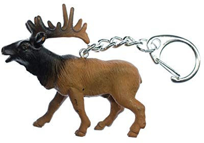 Miniblings Elch Schlüsselanhänger Hirsch Tiere Tier Kanada Moose | Für Tasche und Rucksack, montiert in Berlin, in kleiner Serie hergestellt