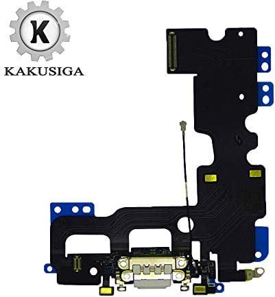Kakusiga Compatible With iphone 7 Charging Port Dock Connector Flex Cable + Microphone + Headphone Audio Jack Replacement for 7 4.7 White
