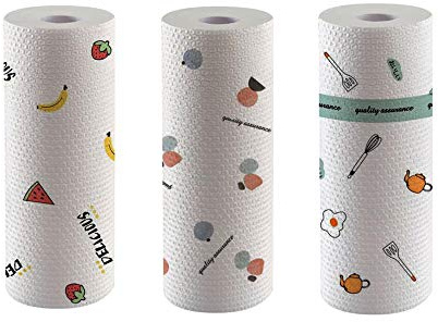VOANZO 3PCS Cleaning Rags, Washable Degreasing Paper, Organic Eco-Friendly Paper Towel Multipurpose Lazy Rag Strong Thick And Absorbent Soft on Skin Washable Quick Dry