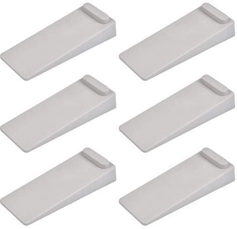 FOROREH 6Pcs Altura ajustable antideslizante Tapón de puerta de ventana de goma resistente Cuña en el baño, Puerta de balcón, Habitación de niños, Puerta de patio, Puerta de vidrio