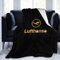 XBFHG Lufthansa Fleece Decke, Weiche und warme Flanell Decke für Couch, Sofa, Bed, Schwarz, King, 100% Fleece, 1 Count, 1 Decke