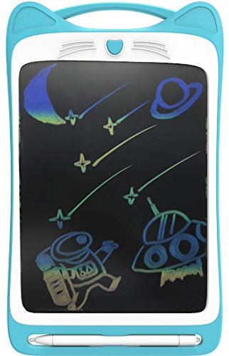 CYBERNOVA Colorful 12 Inch LCD Writing Tablet, Portable Electronic Doodle pad eWriter Graphics Tablet with Lock Switch Handwriting Drawing Tablet Suitable for Kids (Built in 1 Battery) (blue)