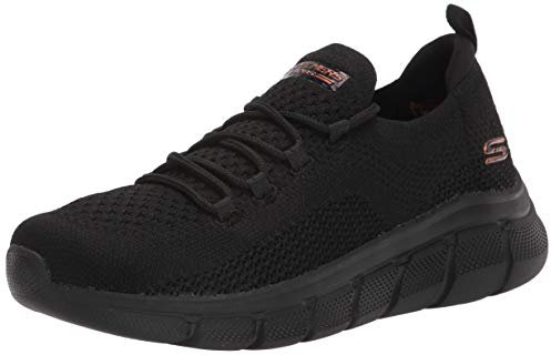 Skechers Bobs B Flex Color Connect, Sneaker Mujer, Black Engineered Knit/Trim, 38 EU