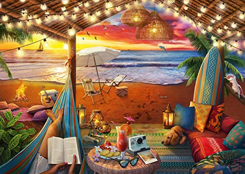 Ravensburger Puzzle 16795 - Sonnenuntergang am Strand - 500 Teile Puzzle für Erwachsene und Kinder ab 10 Jahren, mit größeren Puzzle-Teilen [Exklusiv bei Amazon]