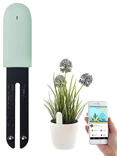 Soil Moisture Meter, 4 in 1 Smart Soil Test Kit, Plant Nutrition/Temperature/Moisture/Light Tester, Bluetooth Detector Intelligent Sensor