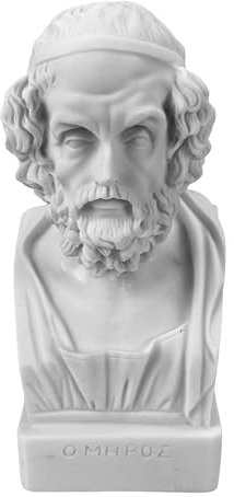 Homer Büste Kopf Epic Poet Autor Iliad und The Odyssey griechische Statue Skulptur Gussmarmor