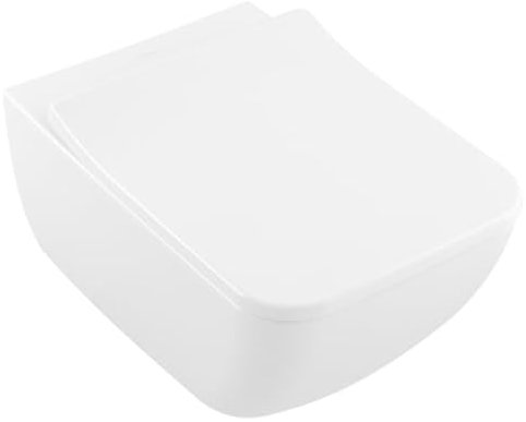 Villeroy & Boch Collaro Combi-Pack, Wand-Tiefspül-WC mit DirectFlush, mit WC-Sitz SlimSeat, 4626RS; Farbe: Weiß Ceramicplus