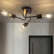 CBJKTX Deckenleuchte Vintage Deckenlampe Retro - Schwarz 3 Flammig Wonhzimmerlampe für Wohnzimmer Schlafzimmer Esszimmer Industrie E27 Rustikaler Stil ohne Leuchtmittel