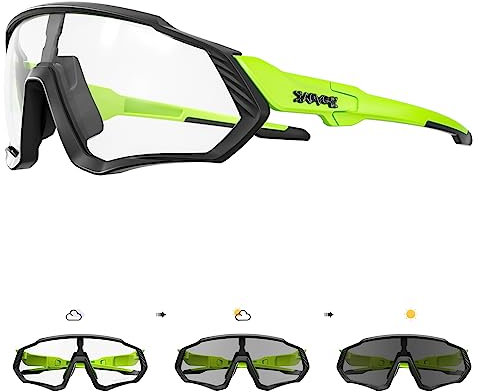 KAPVOE Gafas de Ciclismo Fotocromáticas con TR90 Gafas de Sol Deportivas Mujeres Hombres Running Transparente MTB Accesorios de Bicicleta 20A