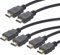 3 câbles HDMI compatible 4K, 3D & Full HD, HEC, noir - 10 m [Auvisio]
