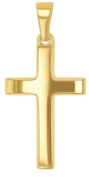 Amor Motivanhänger Unisex Damen Herren Anhänger, 2,5 cm, Gold, Kreuz, Kommt in Schmuck Geschenk Box, 2013412
