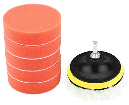 Polieren Pad, Waschbar Buffing Schwamm Pads 100mm mit Schwamm und Metall und Gummi zum Auto Poliermaschine mit Adapter