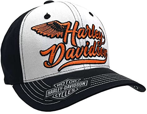 Harley-Davidson Damen Baseballkappe H-D Spirit Bestickt, Schwarz & Weiß, Schwarz, Einheitsgröße