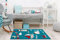eCarpet Kinderteppich für Schlafzimmer, Spielzimmer, Kinderzimmer — Spielmatte Meer Ozean Boot, Teppich — Spielkollektion, 100 cm x 150 cm