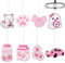 8Stück Kawaii Cute Auto Lufterfrischer Kawaii Nette Anhänger Auto Rückspiegel Zubehör für Auto Hängende Dekoration Auto Innenraum Rückspiegel Duft Ornament Weihnachtsfeier Geschenk für Jungen Mädchen